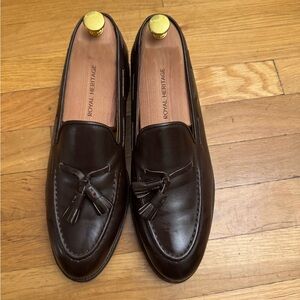 Meermun Men's Dark Brown Tassel Loafers